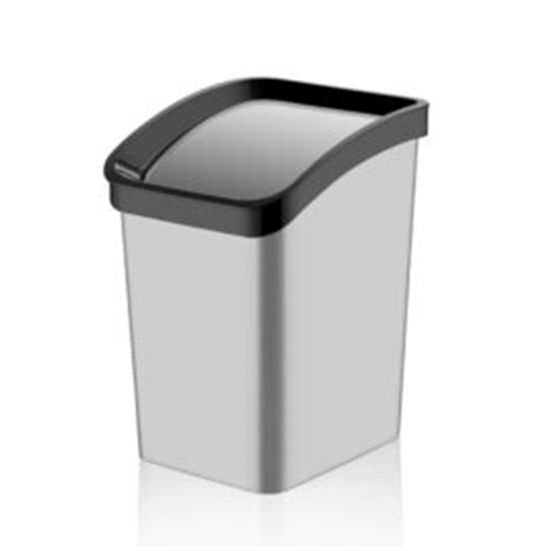 2 No Metalize Smart Klik Çöp Kovası 11,6 litre – Sade Metal