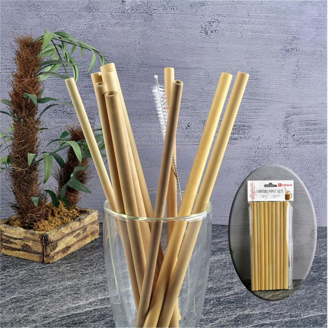 Bambu Pipet Seti 21 cm