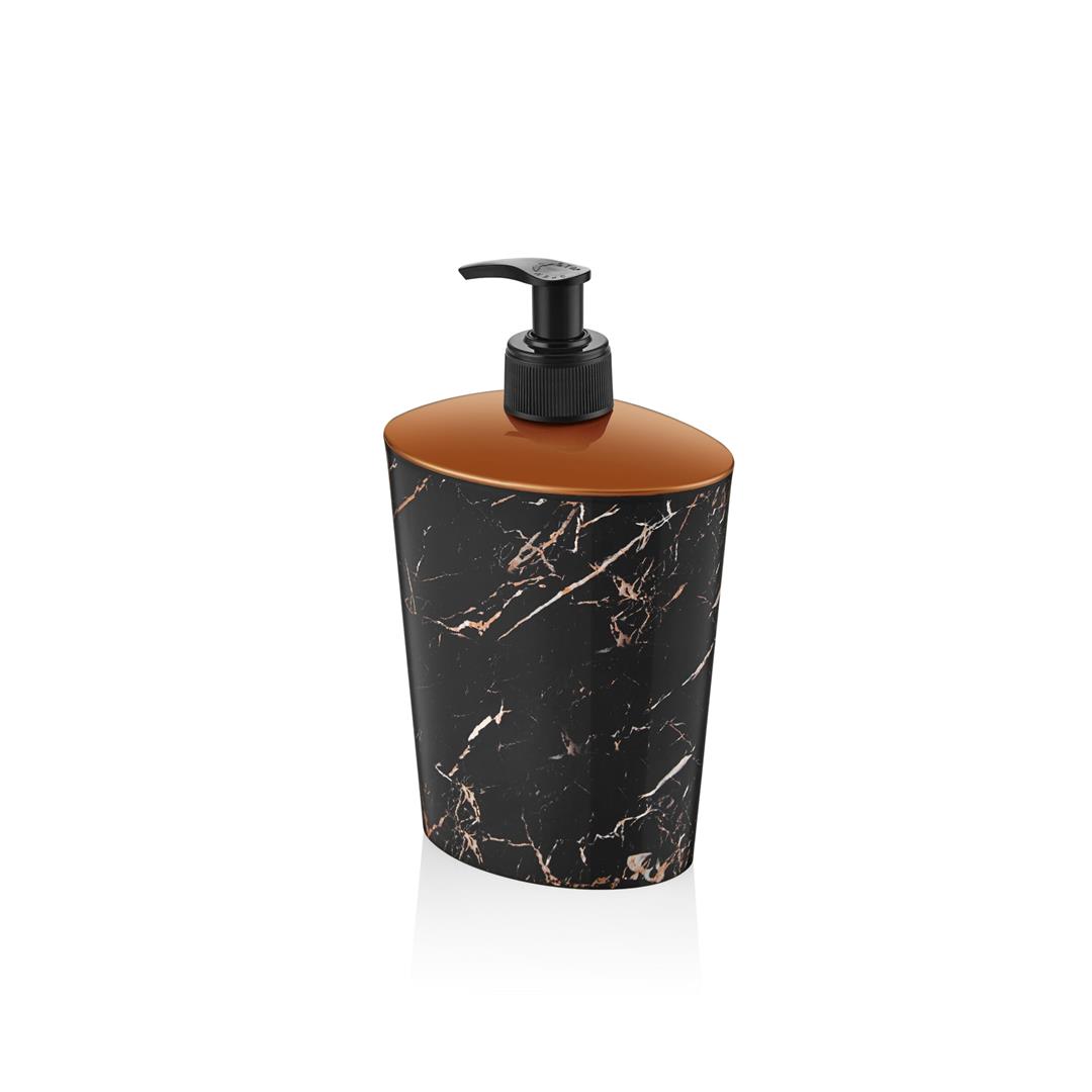 Desenli Sıvı Sabunluk 0,5 litre – Siyah Mermer