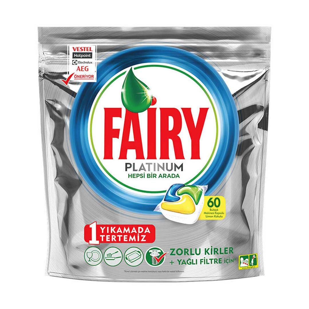Fairy Platinum Limon Kokulu Bulaşık Makinesi Tableti 60'lı 