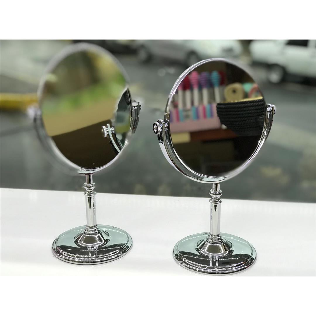 Metal Görünümlü Ayaklı Ayna Oval