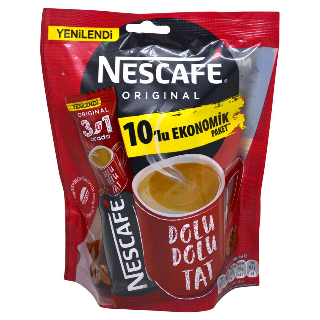 Nescafe Original 3'ü 1 Arada Şekerli ve Kremalı 17,5 gr X 10'lu Paket