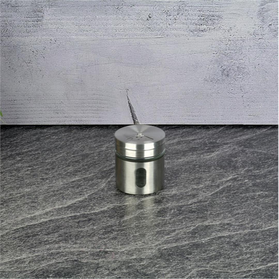 Metal Kaplı Cam Baharatlık * İnox 5,50 cm
