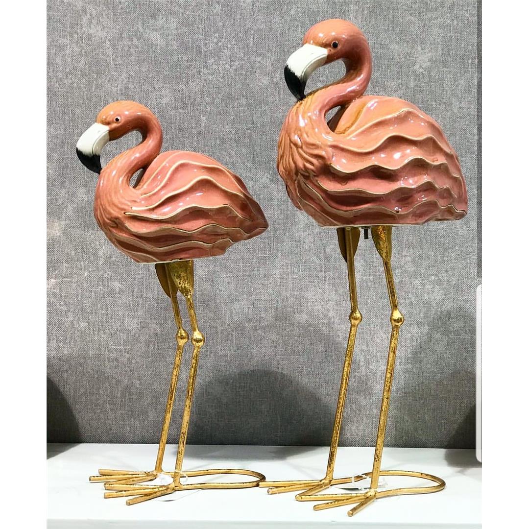2'Li Polyester Flamingo
