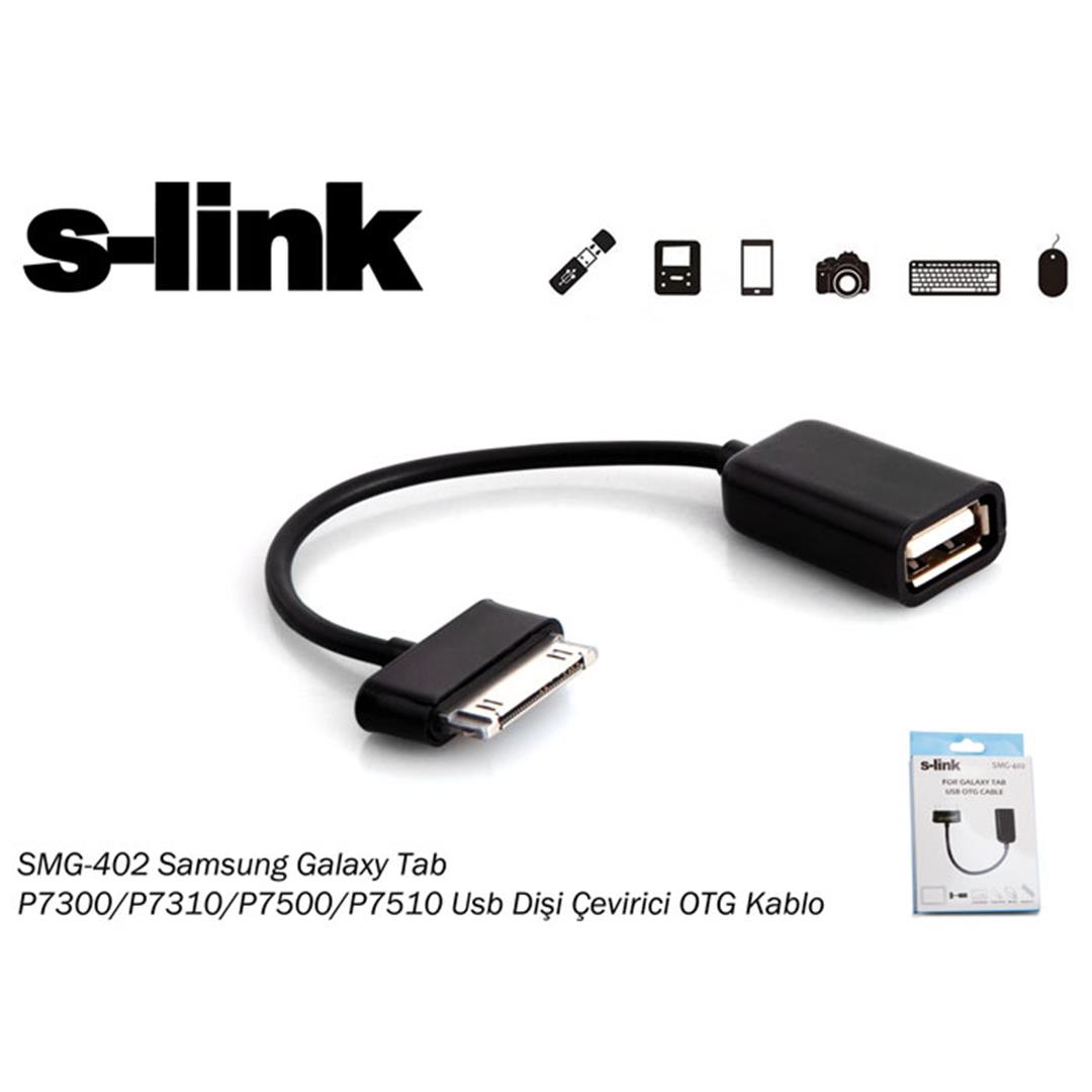 S-link SMG-402 Samsung Galaxy Tab P7300/P7310/P7500/P7510 Usb Dişi Çevirici OTG Kablo