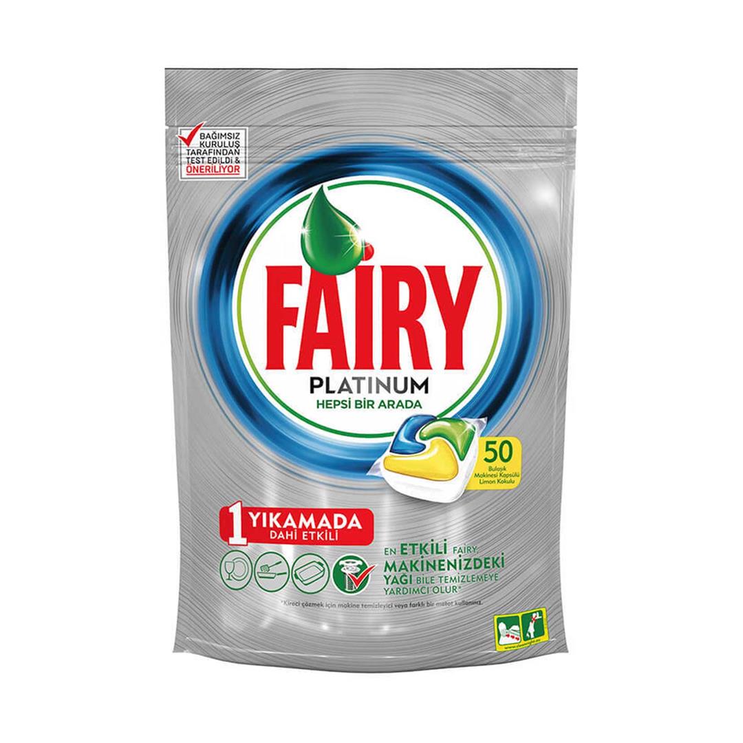 Fairy Platinum Limon Kokulu Bulaşık Makinesi Tableti 50'li